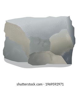 Realistic Rock and stone Design Element