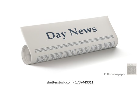 Realistische Zeitung mit Big Title Day News. EPS10-Vektorgrafik