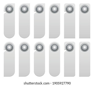 Realistic room door hanger vector illustration