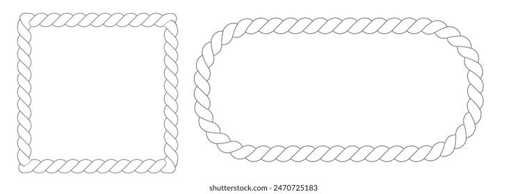 Realistic rope vector illustration with a white background design eps 10