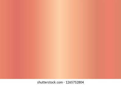 Realistic rose gold gradient texture. Shiny golden pink metal foil gradient. Vector illustration