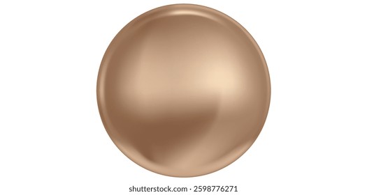 Realistic Rose Gold Metal Plate Vector Illustration.	