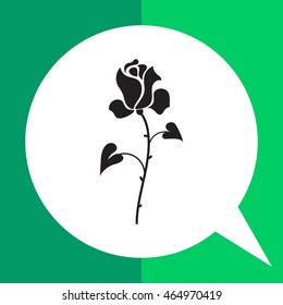 Realistic rose icon