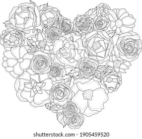 27,963 Rose coloring page Images, Stock Photos & Vectors | Shutterstock