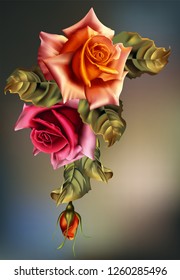 Realistic Rose Vector art