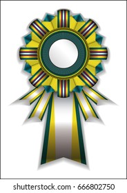A realistic rosette for winning the competition.