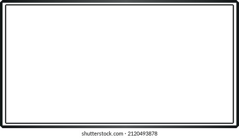 Realistic round black border frame. illustration - Vector