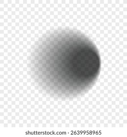 Realistic round shadow. Square transparent surface shades, floor oval and circle blurry edges shadows vector isolated template. Template shadow soft, realistic shape shade illustration