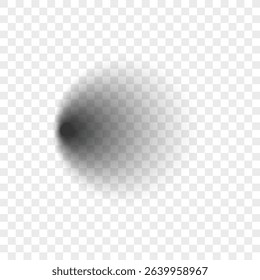 Realistic round shadow. Square transparent surface shades, floor oval and circle blurry edges shadows vector isolated template. Template shadow soft, realistic shape shade illustration