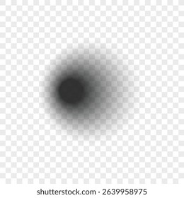 Realistic round shadow. Square transparent surface shades, floor oval and circle blurry edges shadows vector isolated template. Template shadow soft, realistic shape shade illustration