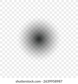 Realistic round shadow. Square transparent surface shades, floor oval and circle blurry edges shadows vector isolated template. Template shadow soft, realistic shape shade illustration