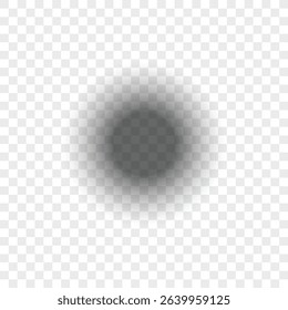 Realistic round shadow. Square transparent surface shades, floor oval and circle blurry edges shadows vector isolated template. Template shadow soft, realistic shape shade illustration
