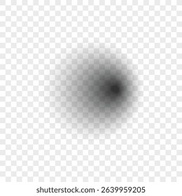 Realistic round shadow. Square transparent surface shades, floor oval and circle blurry edges shadows vector isolated template. Template shadow soft, realistic shape shade illustration