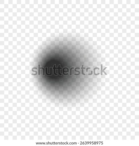Realistic round shadow. Square transparent surface shades, floor oval and circle blurry edges shadows vector isolated template. Template shadow soft, realistic shape shade illustration