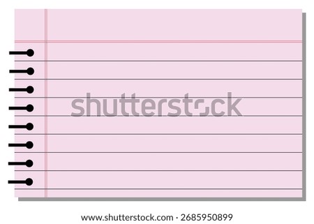 Realistic rule paper page of notebook. School sheet with lines and grid. Notepad for mathematics and letter and blank notepaper isolated on gray background eps10 art design lines, grid page notebook