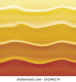 Realistic sand in sunset lights
