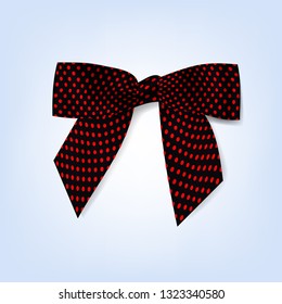Realistic satin ribbon bow. Eps10 vector illustration