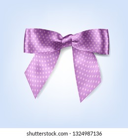 Realistic satin ribbon bow. Eps10 vector illustration