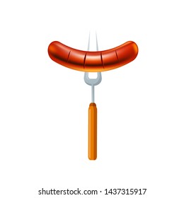 realistic sausage vector illustration with white background vector illustration