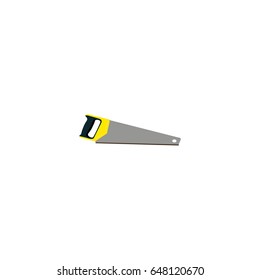 Realistic Saw Element. Vector Illustration Of Realistic Hacksaw Isolated On Clean Background. Can Be Used As Sawmill, Saw And Hacksaw Symbols.