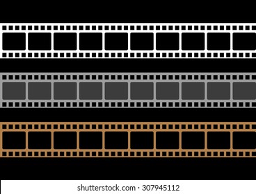 Realistic scan of 35mm color negative film strips