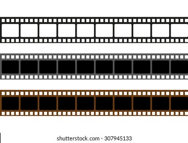 Realistic scan of 35mm color negative film strips
