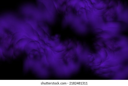 Realistic Scary Mystical  Violet Fog In Night Halloween. Purple Poisonous Gas, Dust And Smoke Effect.