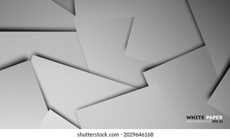Realistic Scattered White Paper Background