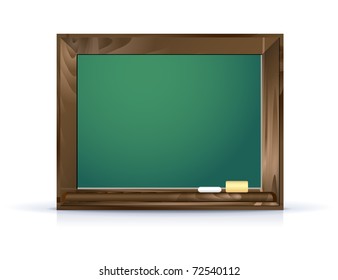 realistic school desk on white