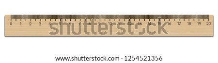 Realistic School wooden measuring ruler 20 centimeter. Foto stock © 