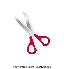 Realistic scissors isolated on white background. Vector design 