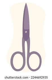 Realistic scissors, shears, pair of scissors. Medical instrument. Hospital, medical equipment