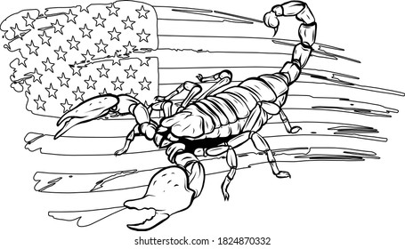realistic scorpion cartoon vector illustration design art