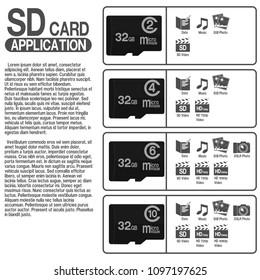 Realistic SD card and its application for each class

