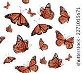 realistic seamless pattern butterfly vector illustration design