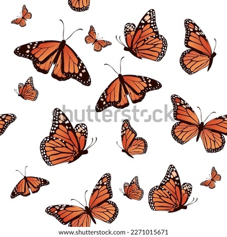 realistic seamless pattern butterfly vector illustration design