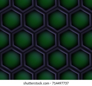 Realistic seamless pattern of technological texture of hexagons.Can be used for wallpaper, web backgrounds and design.