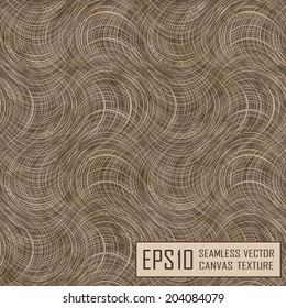 Realistic seamless texture of burlap, canvas. Beige, brown.