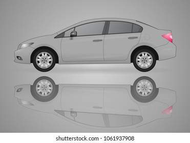 Realistic sedan car model. The ability to easily change the color. vector realistic car sedan illustration. Side view. Grey body color. Auto realistic car sedan service. Repair. Wash. Service.
artauto