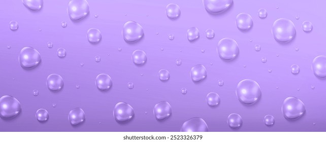 Realistic serum or water drops. Vector illustration of 3d liquid blobs with gel, oil, collagen, jelly, water texture and glossy surface. Cosmetic beauty care product with hyaluron