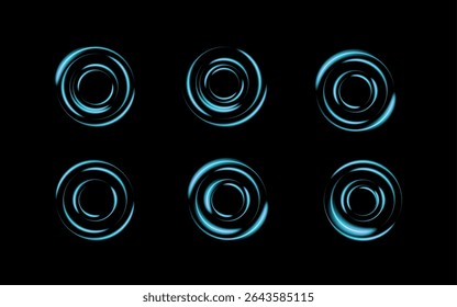 
Realistic set of  light circles.