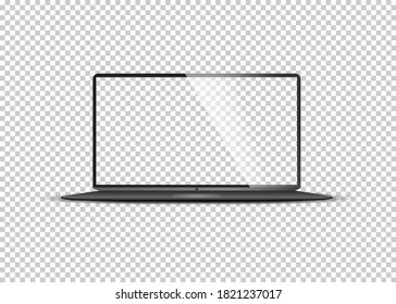 Realistic set of monitor, laptop, tablet, smartphone - Stock Vector illustration.