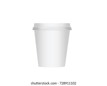  Realistic set of paper Coffee Cups. Paper Coffee Cup Mockup. Vector Template