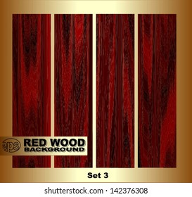 Realistic set of parquet boards of fine wood. vector