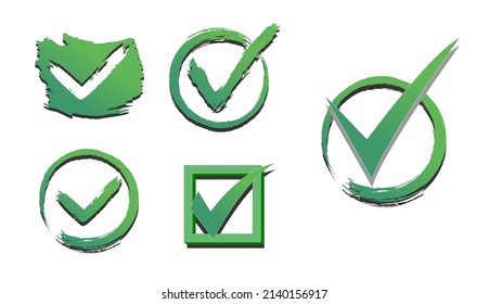 
Conjunto realista de botones web simples verde 

marca de verificación y cruz roja. Círculo de conjunto de iconos y 

cuadrado. Casilla de verificación True o False.

