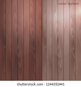 Realistic set of wood textures. Color pattern of parquet, laminated board. Vector illustration.