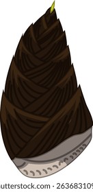 Realistic Shaded Vector of Bamboo Shoot