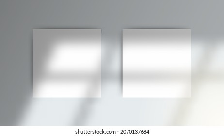 realistic shadow effect background with empty paper