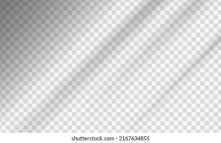 Realistic shadow isolated on transparent background. Soft reflection shadows vector shading mockup.
