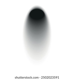 Realistic shadow set with round shapes. black shade effect. Isolated object. Flat vector illustration on white background.